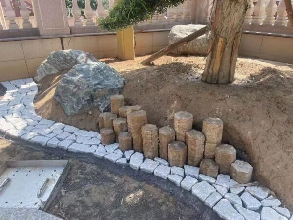 仿古石做旧六边柱2 Antique Stone Aged Hexagonal Column