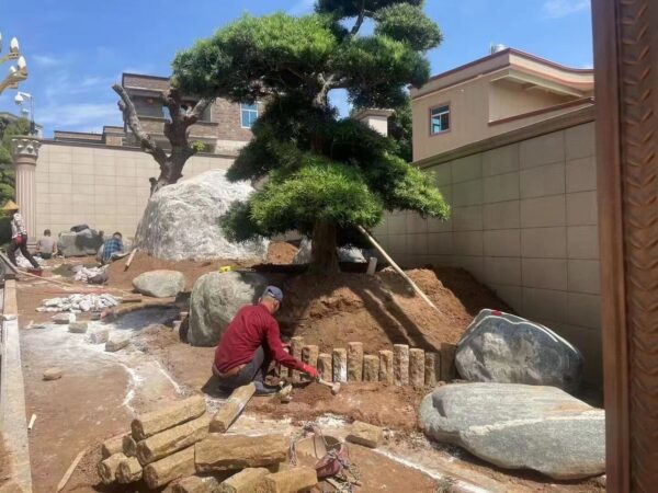 仿古石做旧六边柱3 Antique Stone Aged Hexagonal Column