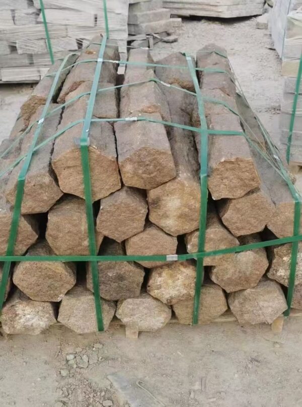 六边柱 Antique Stone Aged Hexagonal Column